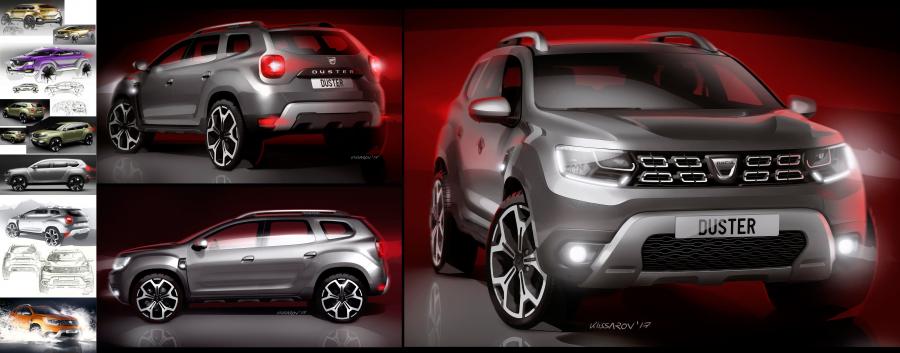 Эскиз Dacia Duster 2017 года  (WW) (фото 3 из 257)